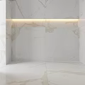 Marble Wall Panels And Floor Tiles In Modern Interior With Smooth Surface And Lighting