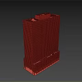 Modern High Rise Office Building Exterior With Glass Facade Windows And Base Structure