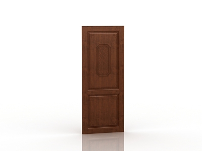 Chinese-style solid wood door 3d model