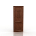 Chinese-style solid wood door 3d model