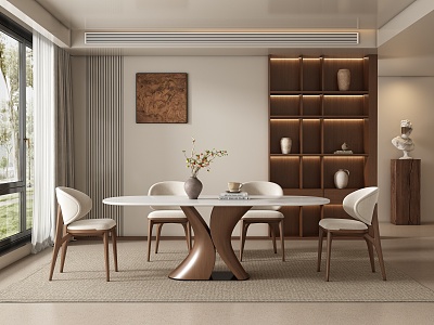 Middle Style Restaurant Dining Table and Chair model