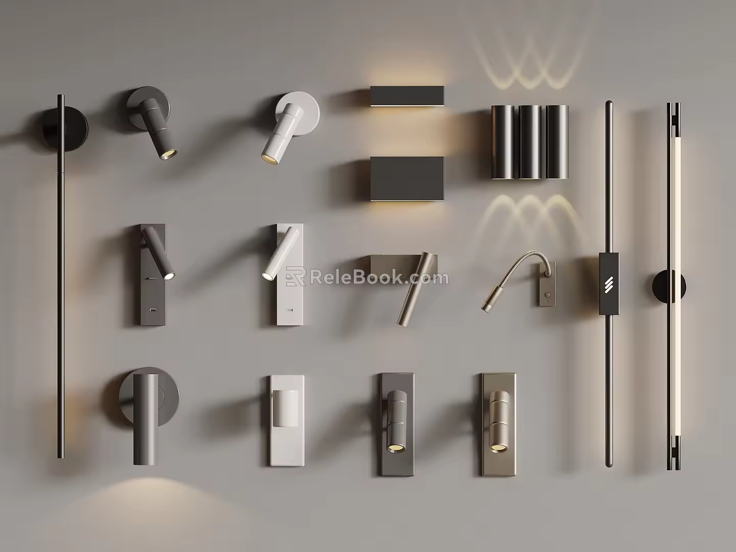 modern wall lamp long wall lamp reading lamp 3d model