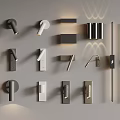 modern wall lamp long wall lamp reading lamp 3d model