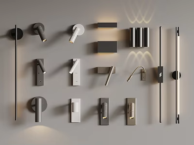 modern wall lamp long wall lamp reading lamp 3d model