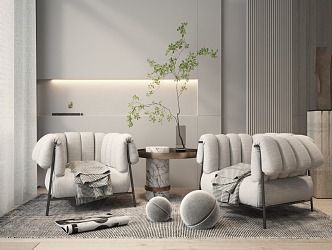 Modern Casual Sofa Combination Single Sofa Leisure Chair 3d model