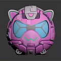 Modern Robot Cyber Cat Sci-Fi Cat Cyberpunk Cat Cyberpunk Cat 3d model