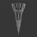 Futuristic Spacecraft Model With Sleek Silver Exterior Sharp Bow And Detailed Structure 3d model
