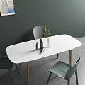 Nordic Dining Table and Chair Combination Dining Table 3d model