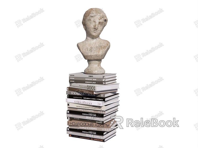 Modern Sculpture Book Ornaments model