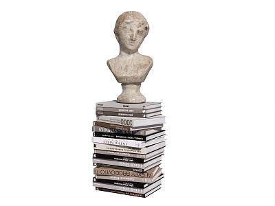 Modern Sculpture Book Ornaments 3d model