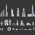 Other 3D Architectural Models Showcasing Various Building Styles And Detailed Structures