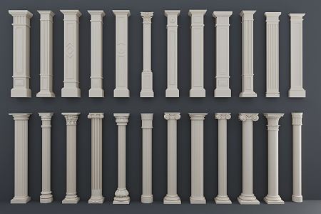 European Roman Column 3d model