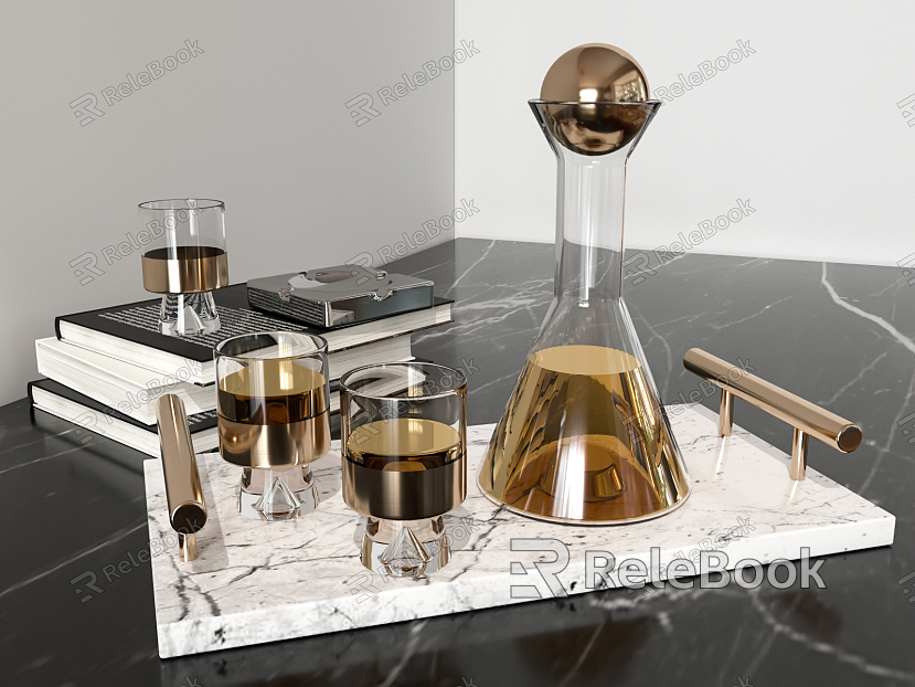 Modern glass glass wine model