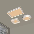 Modern Minimalist Ceiling Lights Square and Round Bright LED Interior Design 3d model