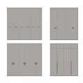 Modern Wardrobe Interior Design With Multiple Doors And Minimalist Handles 3d model