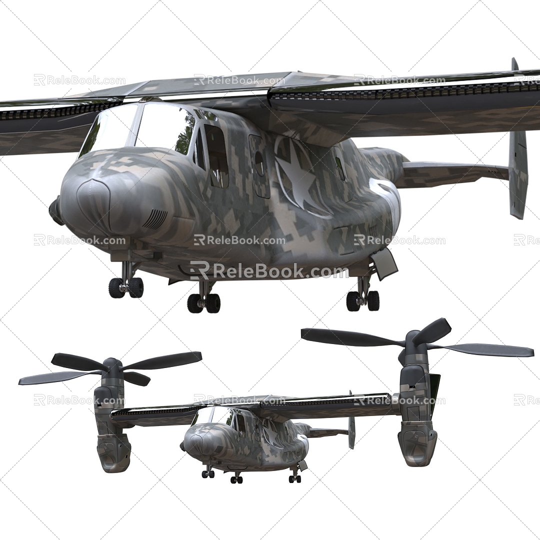 American Osprey Rotorcraft American Fighter Osprey Rotorcraft Military Aircraft Helicopter Transport Aircraft model