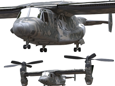 American Osprey Rotorcraft American Fighter Osprey Rotorcraft Military Aircraft Helicopter Transport Aircraft model