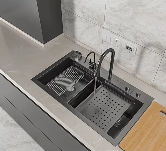 Modern Vegetable Washing Basin Stainless Steel Household Undercounter Basin Stainless Steel Vegetable Washing Basin Wash Basin 3d model