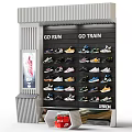 Go Run And Go Train Shoes Displayed On Wall With Lebron Series In Store