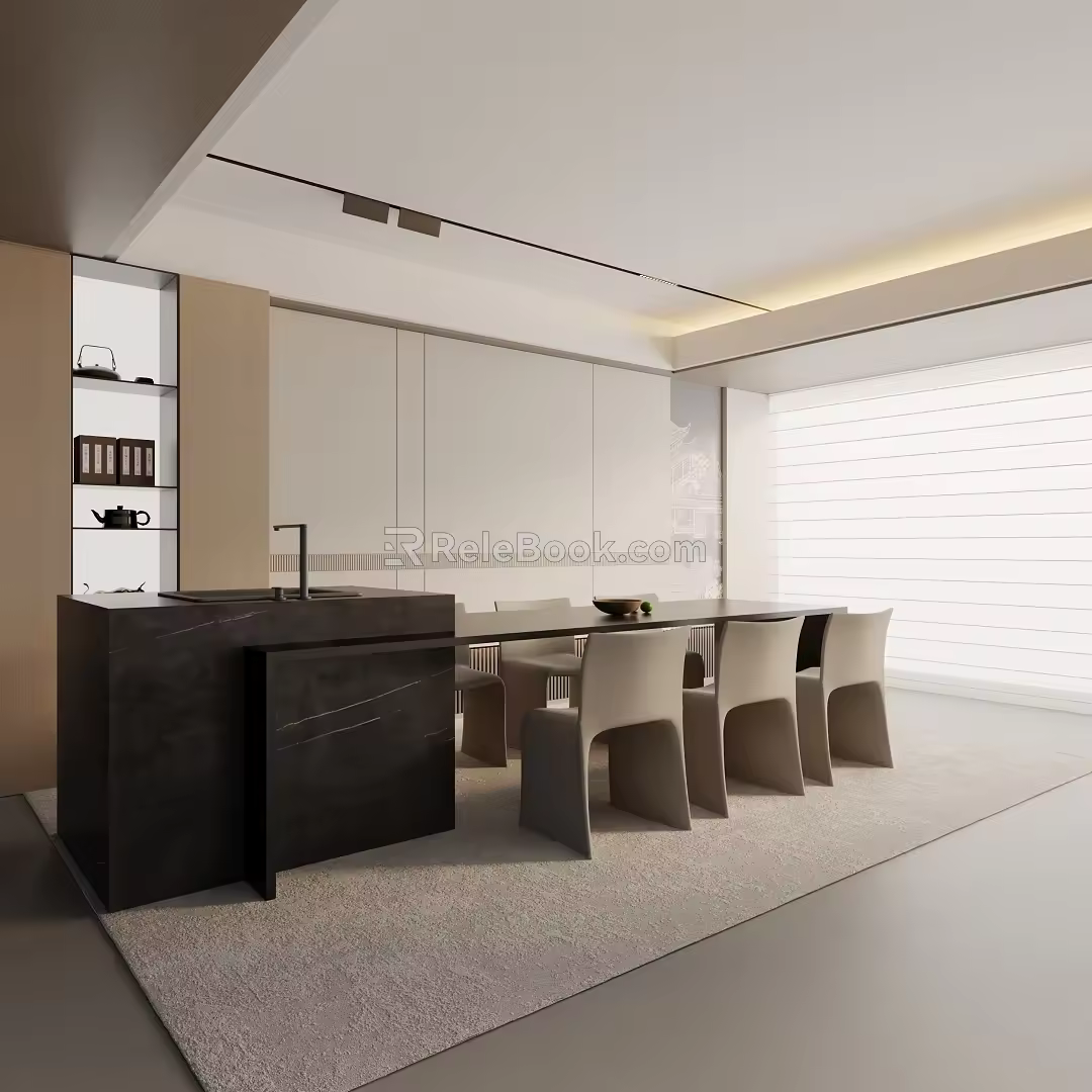 Modern table combination 3d model
