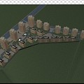 Residential building high-rise building multi-storey building townhouse villa shop building high-rise residential 3d model