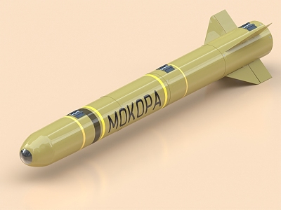 missile torpedo rocket air-to-ground missile anti-ship missile anti-submarine missile anti-radiation missile cruise missile 3d model