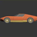 Sleek Copper Sports Car With Convertible Design Gold Wheels And Brown Leather Interior