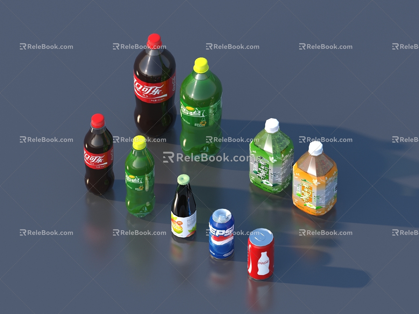 Milk Juice Beverage Supermarket Commodities Daily necessities 3d model