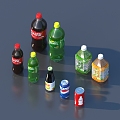 Milk Juice Beverage Supermarket Commodities Daily necessities 3d model