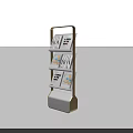 Stylish Modern Multi Tiered Magazine Storage Shelf with White Wood Design