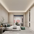 Modern Showroom Interior Featuring Wooden Doors And Product Display Sections