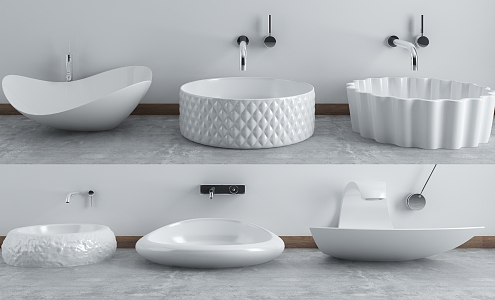 Modern wash basin wash table tray 3d model