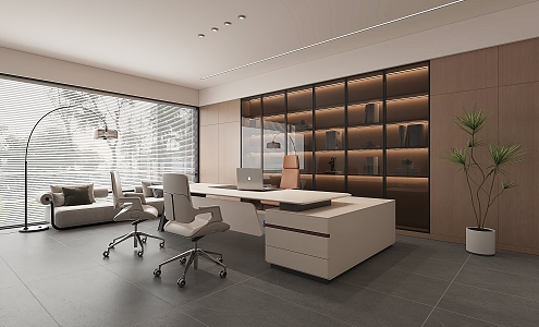 Modern Manager's Office Modern Desk Boss Desk Boss Chair General Manager's Office Desk and Chair 3d model