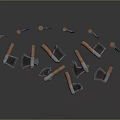 Tomahawk Axe Wooden Axe Handle Axe Mountain Axe Chopping Wood Axe Chopping Wood Axe Magic Axe 3d model
