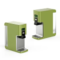 Green Water Dispensers as Modern Daily Appliances with Digital Display and Two Units