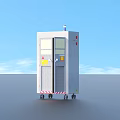 Sturdy Silver Industrial Control Cabinet With Panel Doors And Safety Labels