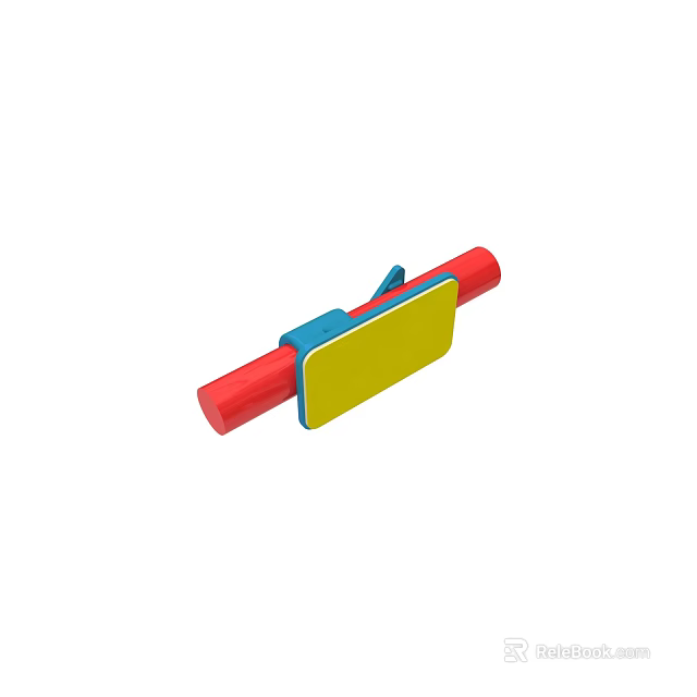 Multi Colored Equipment With Red Tubular Body Yellow Plate And Blue Components 3d model 