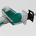 Industrial Electric Handheld Power Tool With Green White Body And Black Cutting Blade Design