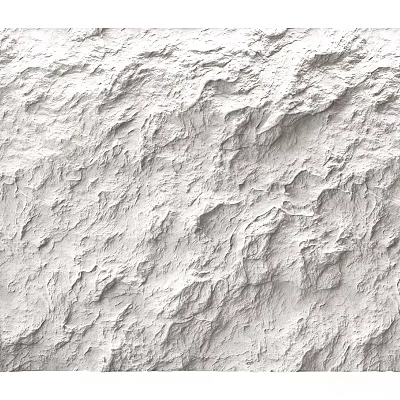 White Textured Wall Component With Rough Surface And Natural Finish 3d model