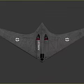 Aerospace Flying Wing Spacecraft Design With Grey Exterior And AN124 Markings