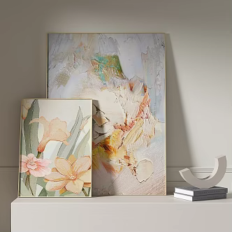Simple abstract decorative painting 3d model