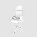 Black Leather Office Chair With High Back Support Adjustable Arms And Swivel Rolling Casters
