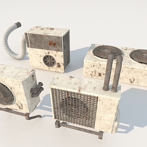 Air conditioner external unit air filter fan central air conditioner exhaust 3d model