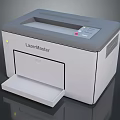 LaserMaster Laser Printer With Light Gray White Body Control Panel And Paper Tray 3d model