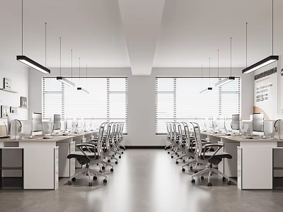 modern public office area office 3d model