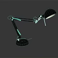 Modern Home Office Furniture Desk Lamp With Adjustable Arm Black Shade Round Base