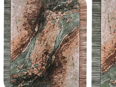 Styled Rug With Natural Texture Pattern And Earthy Color Tones For Home Interior Decor 3d model