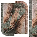 Styled Rug With Natural Texture Pattern And Earthy Color Tones For Home Interior Decor