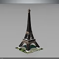 Eiffel Tower Decorative Furniture Ornament With Green White Base Design