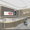 Luxurious China Gold Jewelry Store Interior Design With Display Cases And Counters